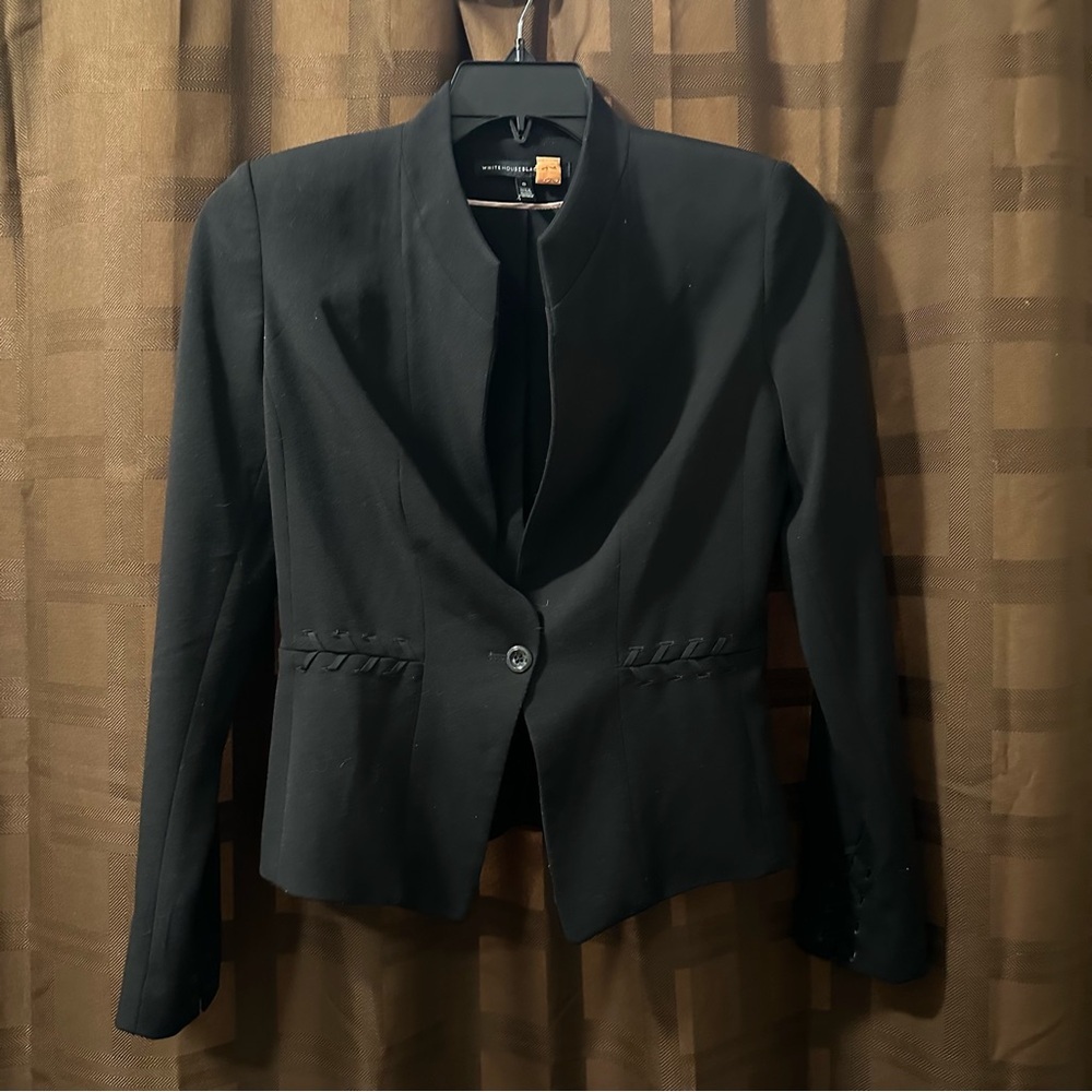 WHBM Black blazer with Rope Detail size 0